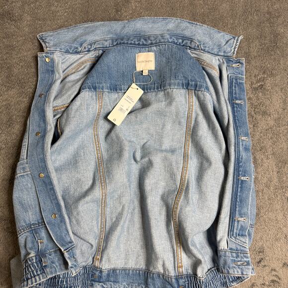 Favorite Daughter Juliet Shirt Denim Jean Jacket NWT Large Killington Crop - Picture 5 of 9